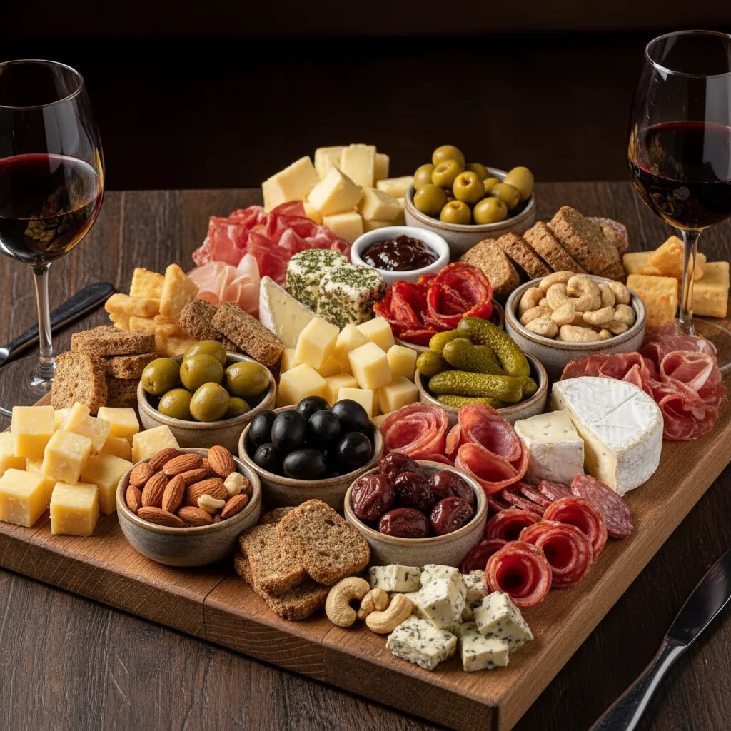 Kaas- en vleesbord voor bij de borrel