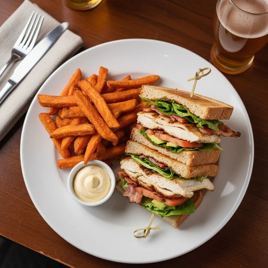 Clubsandwich met friet — lunchtip